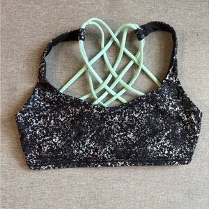 Lululemon Athletica Black and Mint Sports Bra